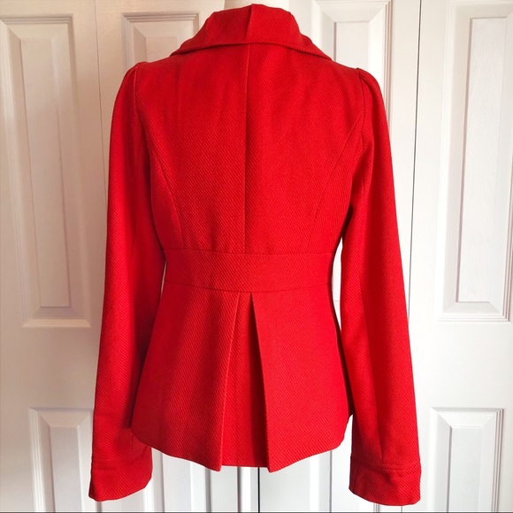 Jonesy Red Lightweight Long Sleeve Toggle Button Jacket Med - Picture 14 of 16